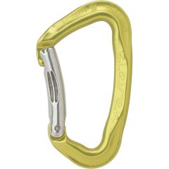 Austrialpin Eleven Bent Gate Aluminum Carabiner - Non-Locking - Yellow with Bright Gate